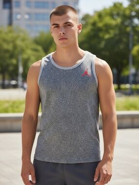Jordan Men's Size Large Tank Top Elephant Print Work Out Gym Training